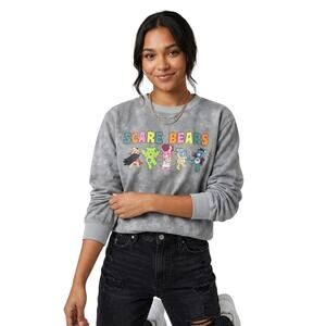 Scare Bears Official Care Bears Universal Monsters Grey Tie Dye Sweatshirt Neon